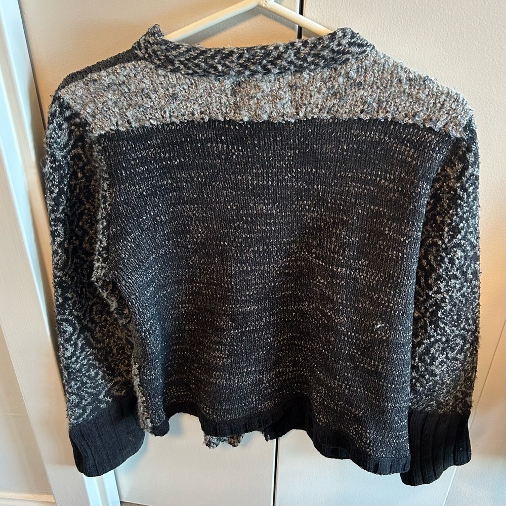 Elegant Black and Gray Cardigan by Azani Couture - Picture 2 of 5
